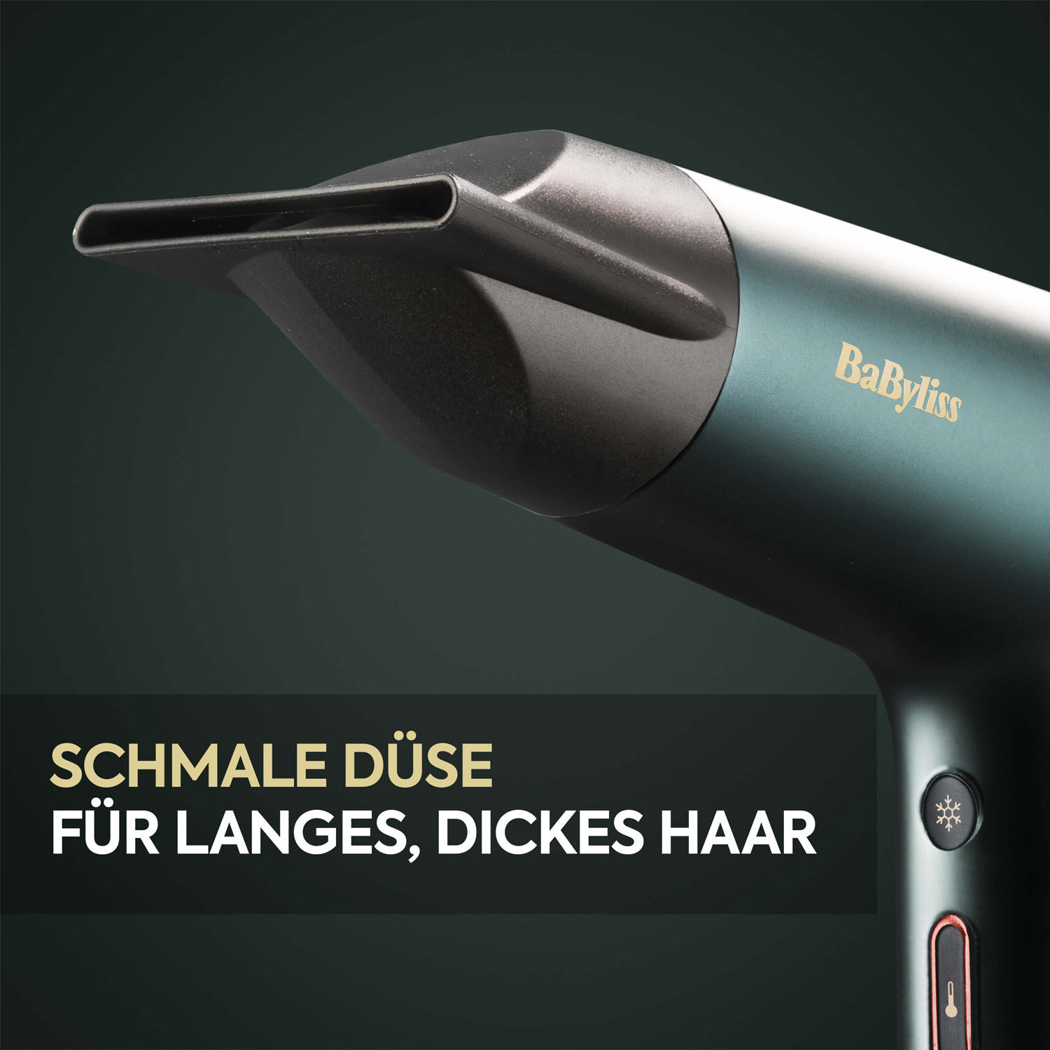 SCHMALE D&Uuml;SE. F&uuml;r langes, dickes Haar
